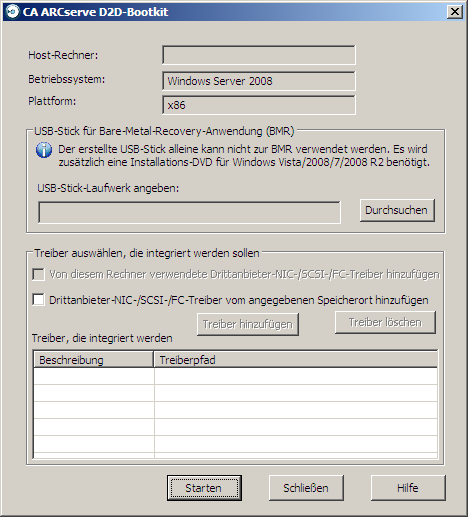 Dialogfeld "Bootkit"- USB