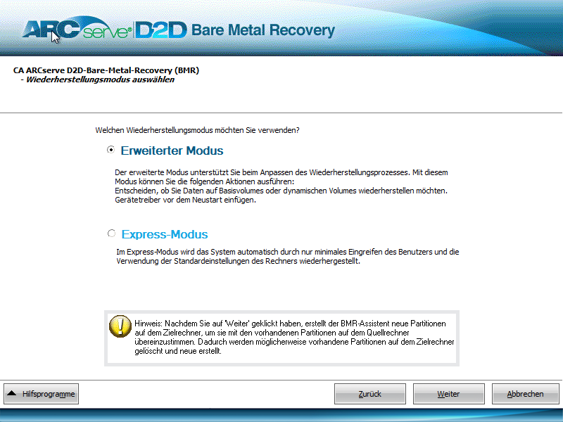 cad2d--BMR - select recovery mode screen-W