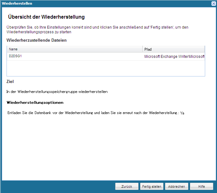 Anwendungswiederherstellung - Exchange 4