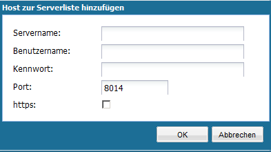 Server - Hinzufügen