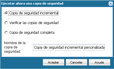 Cómo realizar una copia de seguridad ahora
