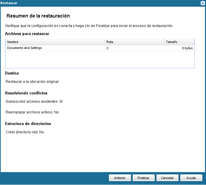 caadr--Resumen de restauración del punto de recuperación-W