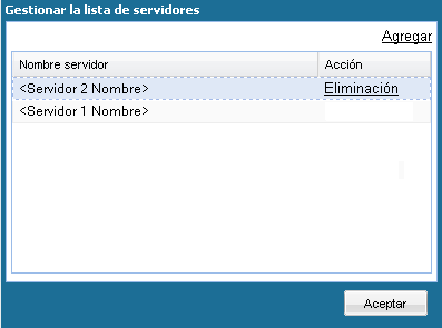 Servidores - Gestión