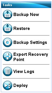 Home Page - Functionalities Task Bar