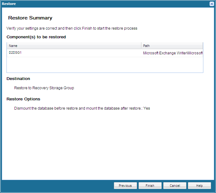 Application Recovery - Exchange 4