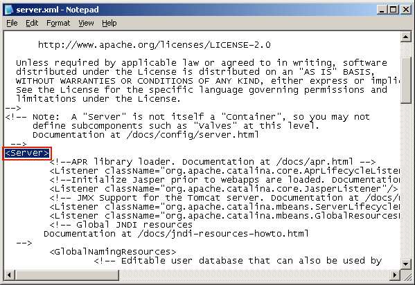 TOMCAT server - before